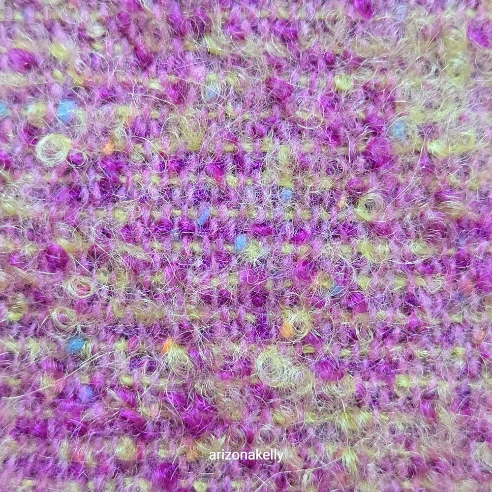 NWOT Wool & Mohair Curly Scarf Avoca Purple Turquoise